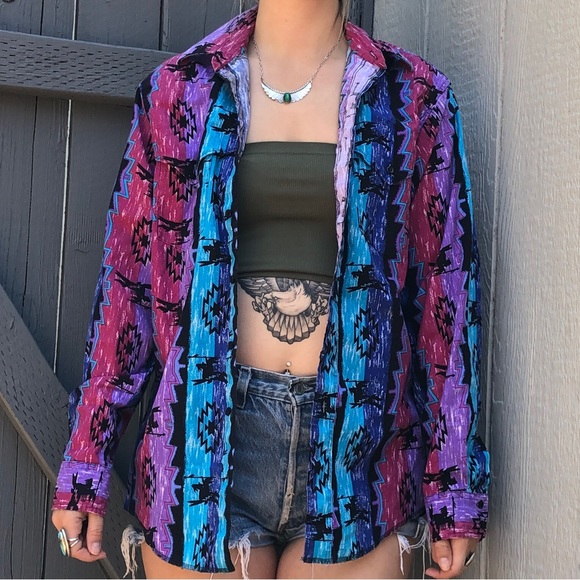 Wrangler Tops Rare Wrangler Brush Popper Poshmark